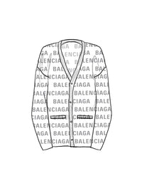 Bal Horizontal Allover Cardigan - Dark Beige & White