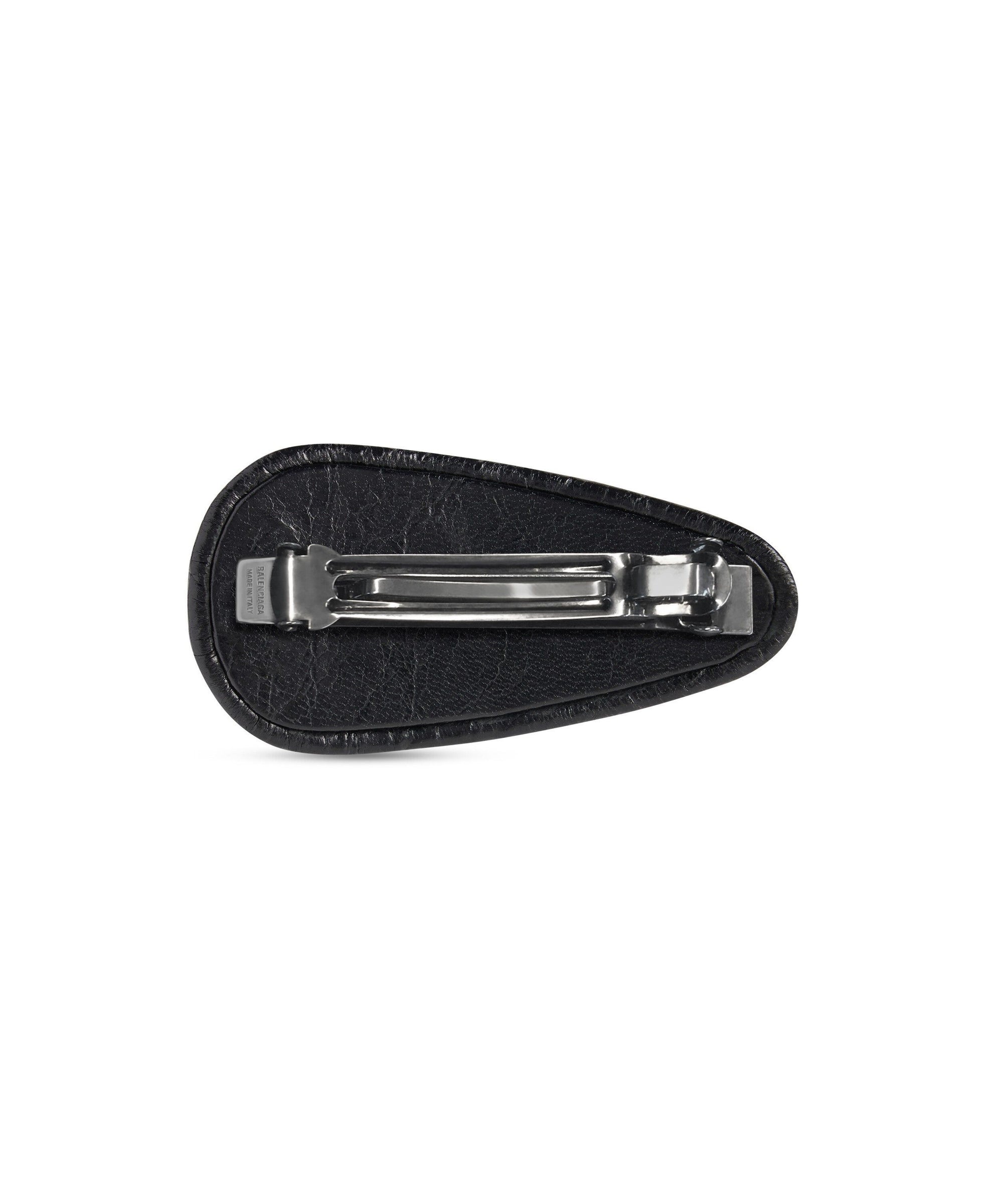 Cagole Hair Clip - Black & Antique Silver