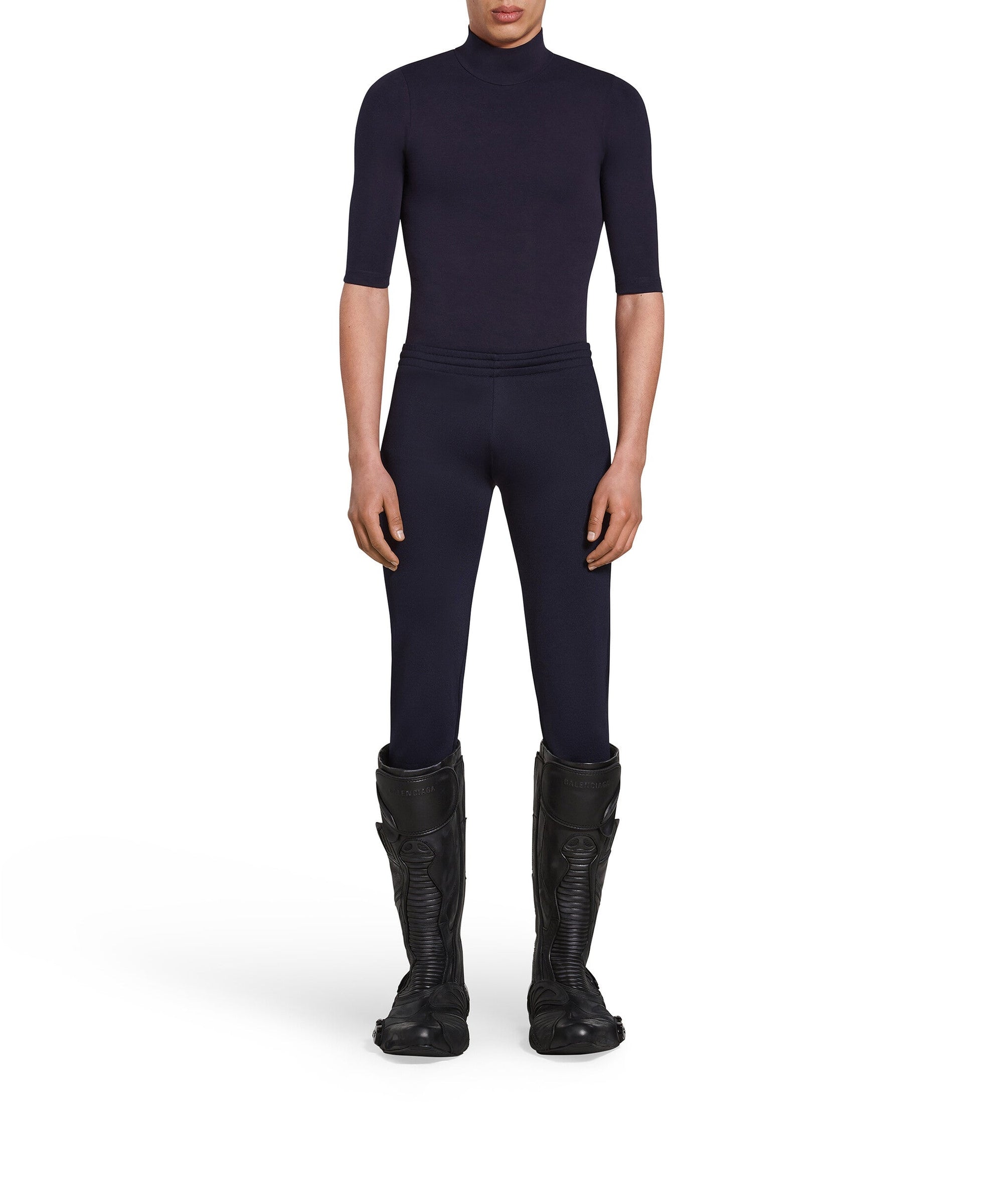 3B Sports Icon Long Sleeve Turtleneck - Navy & White
