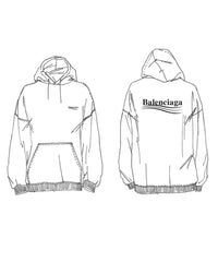 Political Campaign Hoodie - White & Black