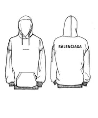 Balenciaga Back Hoodie - Fluo Pink & Black