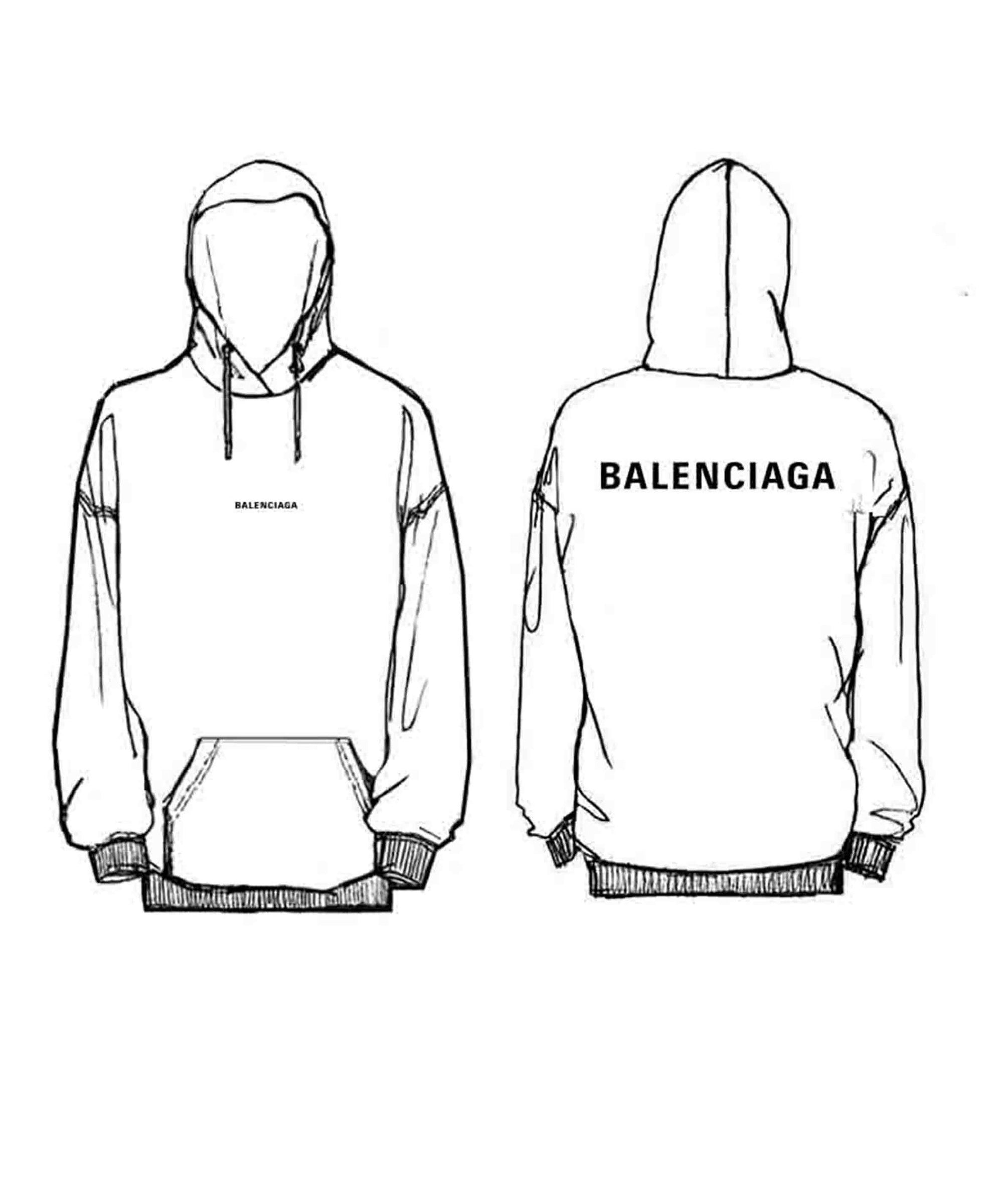 Balenciaga Back Hoodie - Fluo Pink & Black
