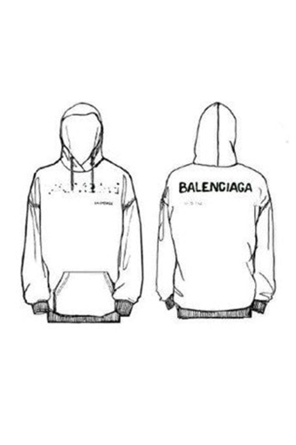 Faded faded pink & black Hoodie - Faded Pink & Black