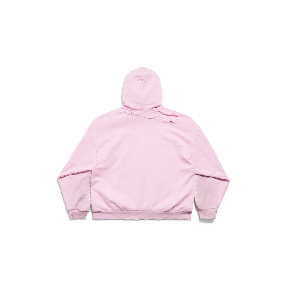 Gothic Type Hoodie - Light Pink & White