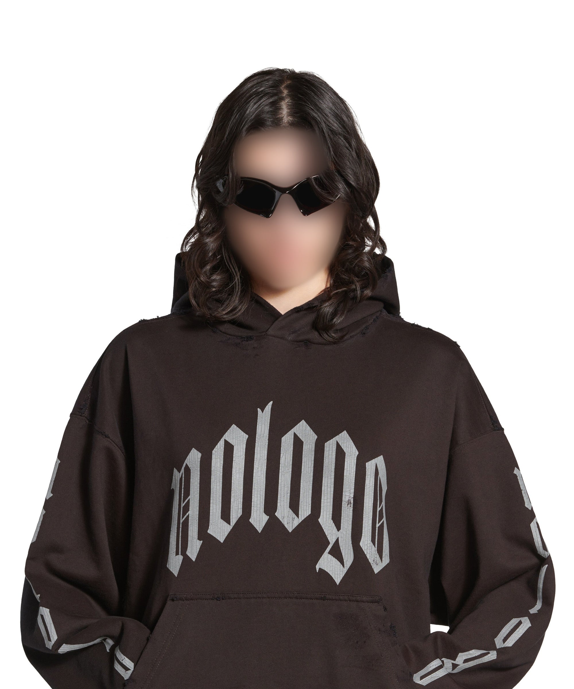 Nologo Hoodie - Washed Black & Grey