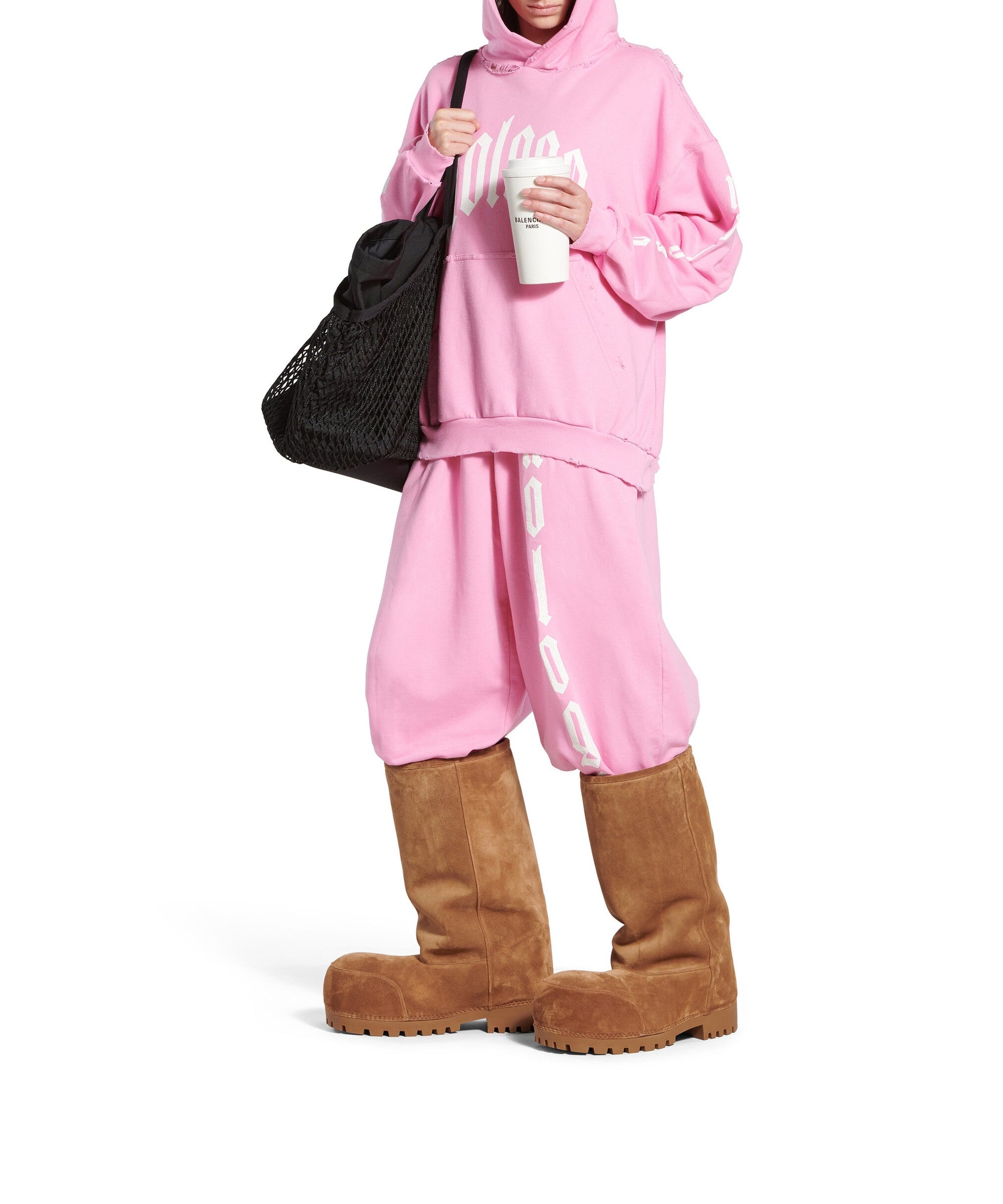 Nologo Hoodie - Light Pink & White