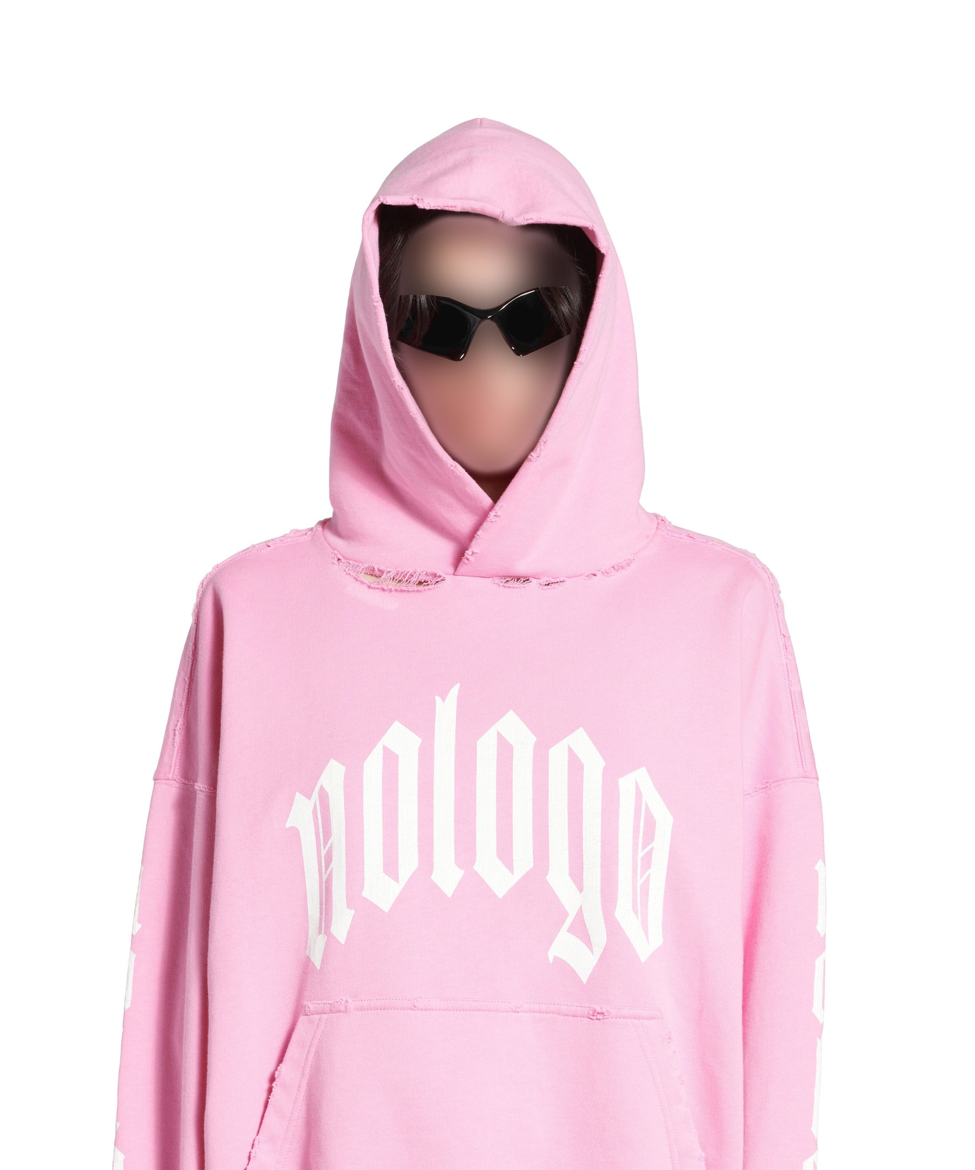 Nologo Hoodie - Light Pink & White