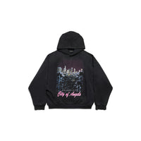 City Of Angels Hoodie - Faded Washed Black