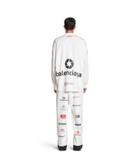 Top League Long Sleeve T-Shirt Oversized - White