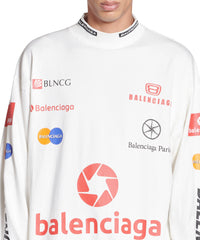 Top League Long Sleeve T-Shirt Oversized - White