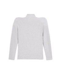 Round Shoulder Long Sleeve Turtleneck - Heather Grey