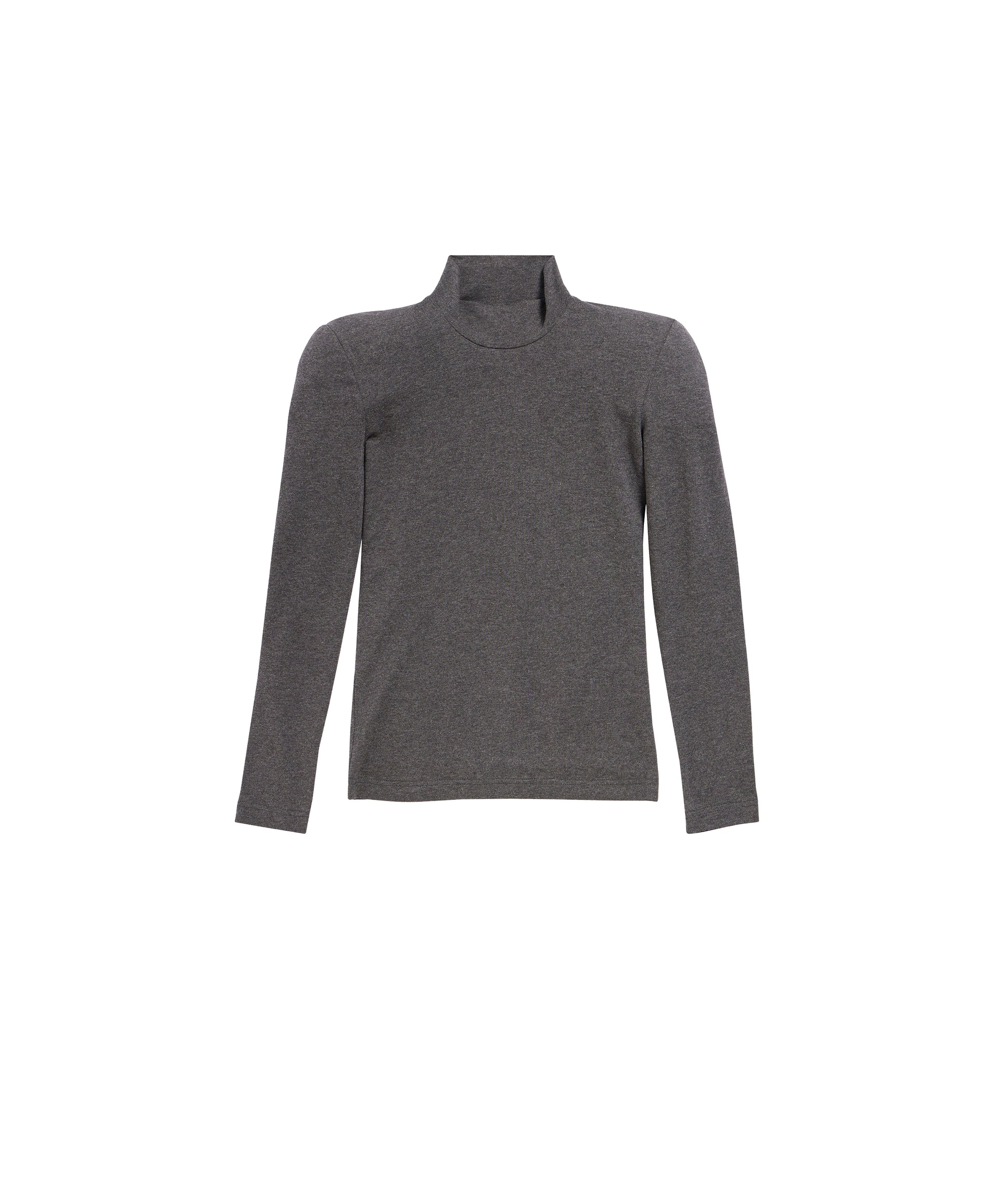 Round Shoulder Turtleneck - Dark Heather Grey