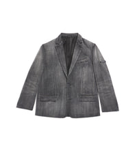 Washed Jacket - Grid Wash Black