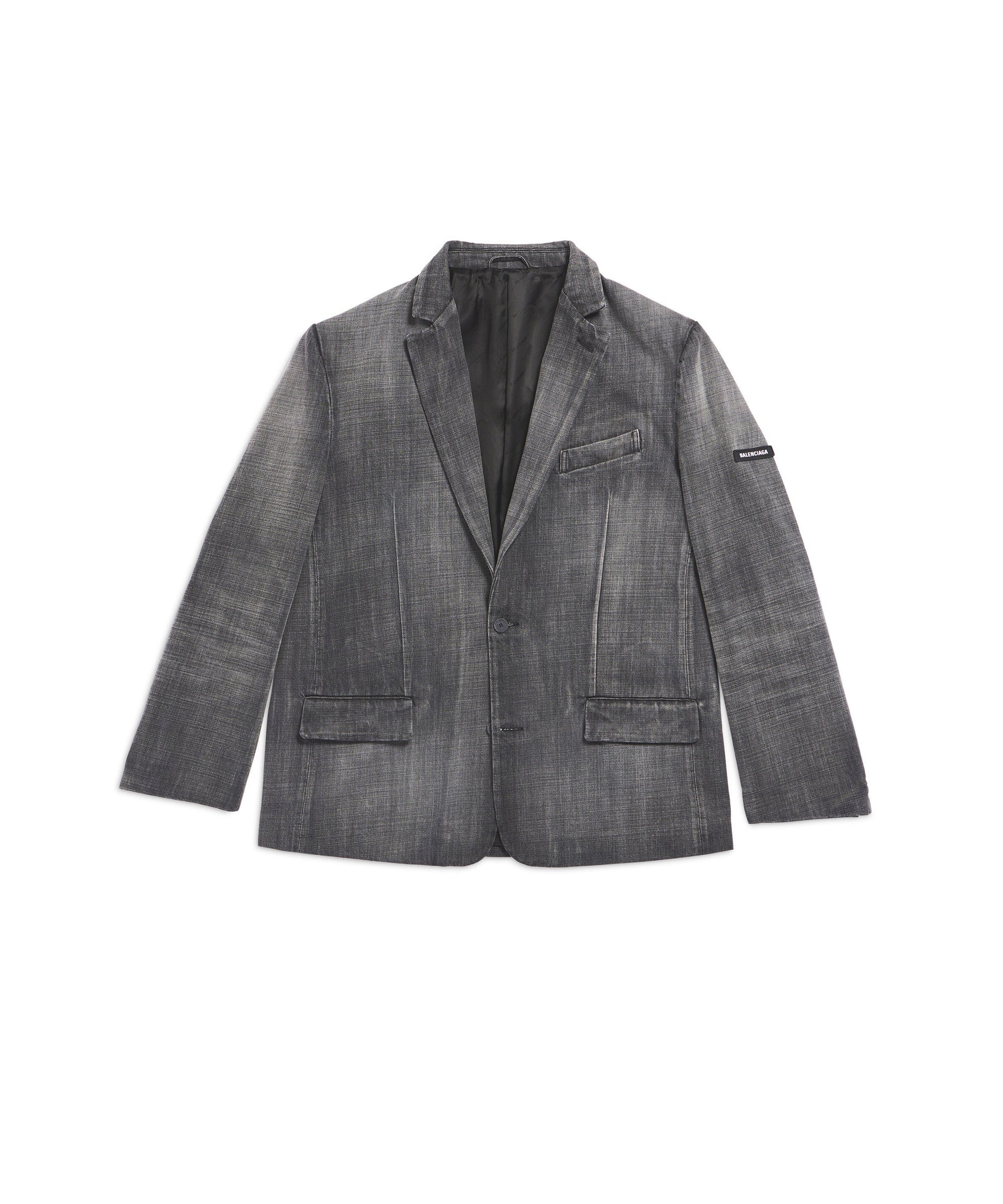Washed Jacket - Grid Wash Black