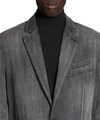 Washed Jacket - Grid Wash Black