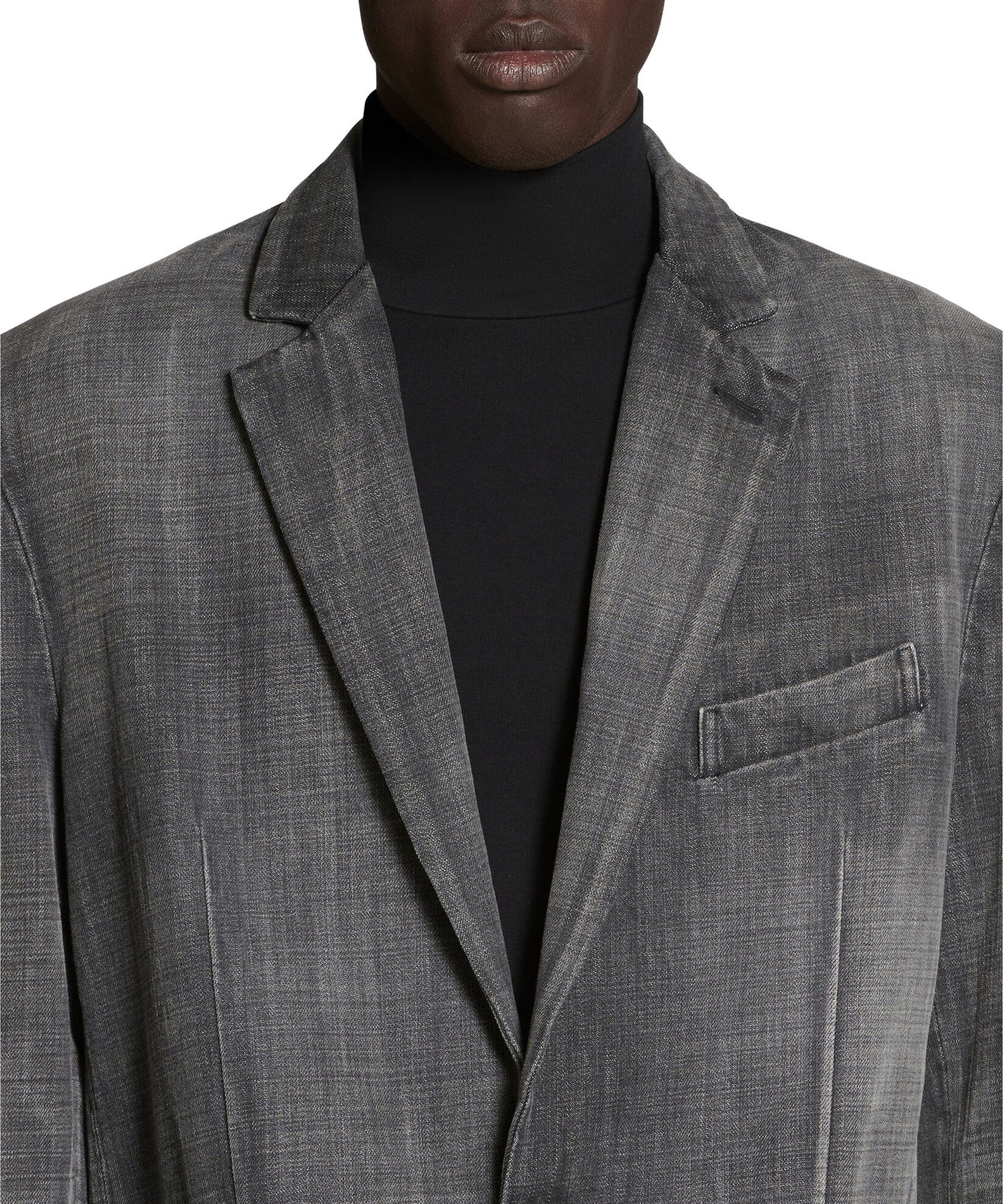 Washed Jacket - Grid Wash Black
