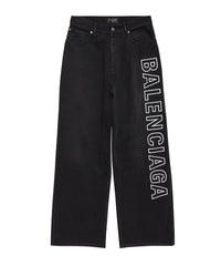 Outline Baggy Pants - Sunbleached Black