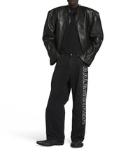 Outline Baggy Pants - Sunbleached Black