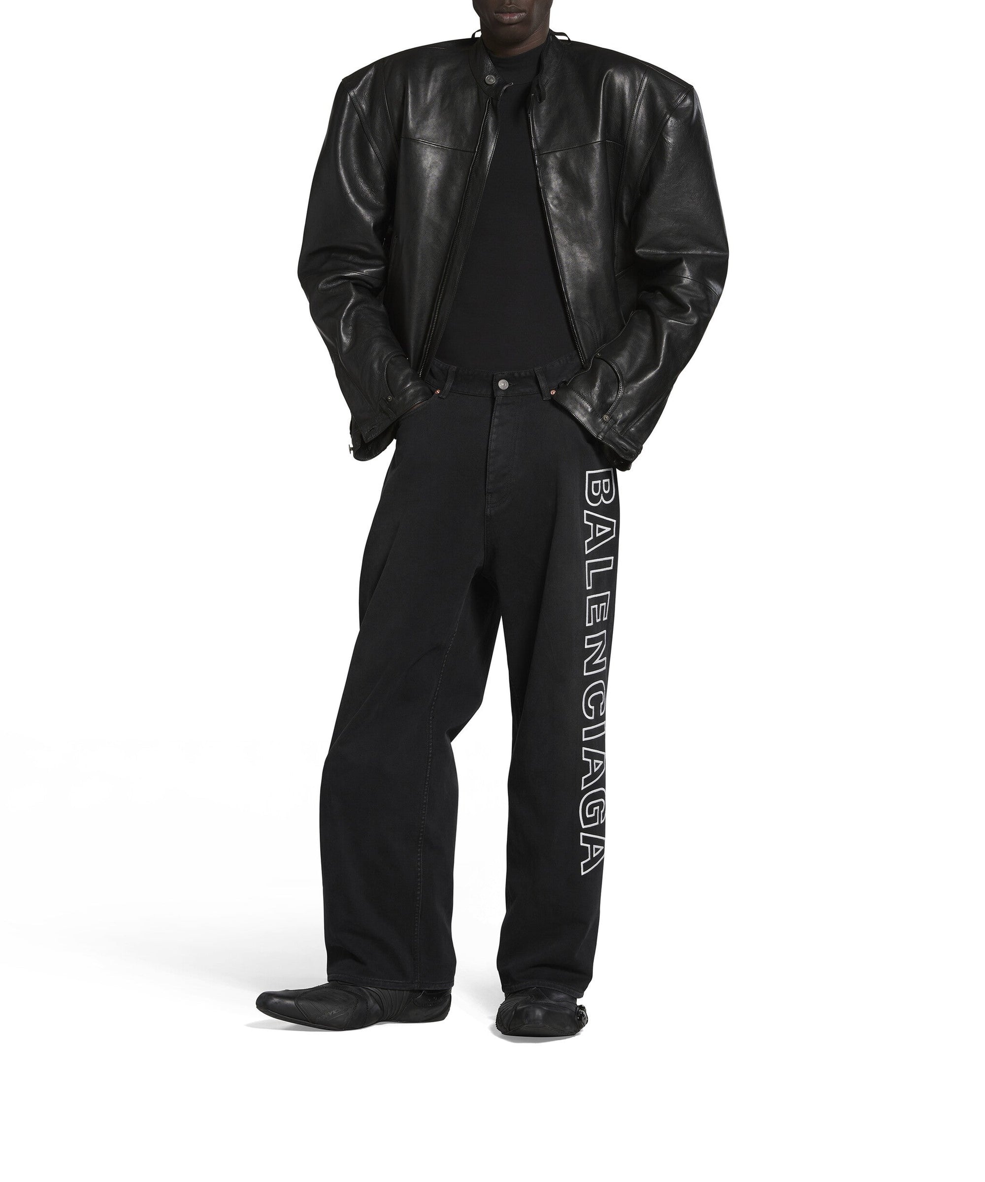 Outline Baggy Pants - Sunbleached Black