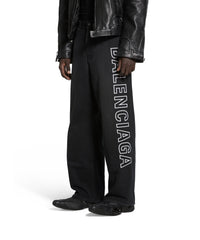 Outline Baggy Pants - Sunbleached Black