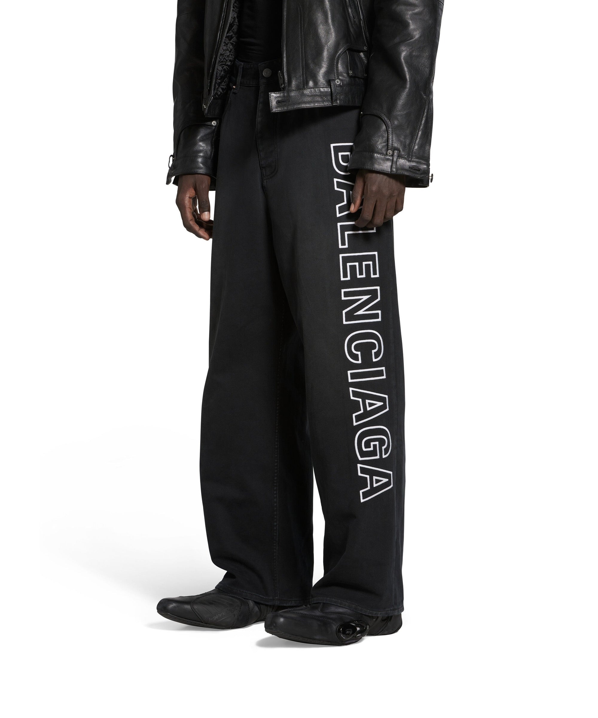 Outline Baggy Pants - Sunbleached Black