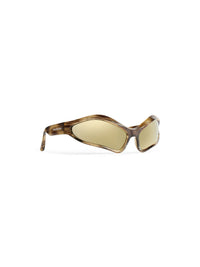 Fennec Oval horn & mirror bronze Sunglasses - Horn & Mirror Bronze