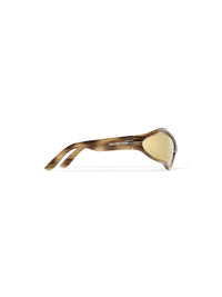 Fennec Oval horn & mirror bronze Sunglasses - Horn & Mirror Bronze