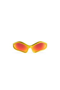 Fennec Oval yellow & mirror red Sunglasses - Yellow & Mirror Red