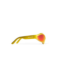 Fennec Oval yellow & mirror red Sunglasses - Yellow & Mirror Red