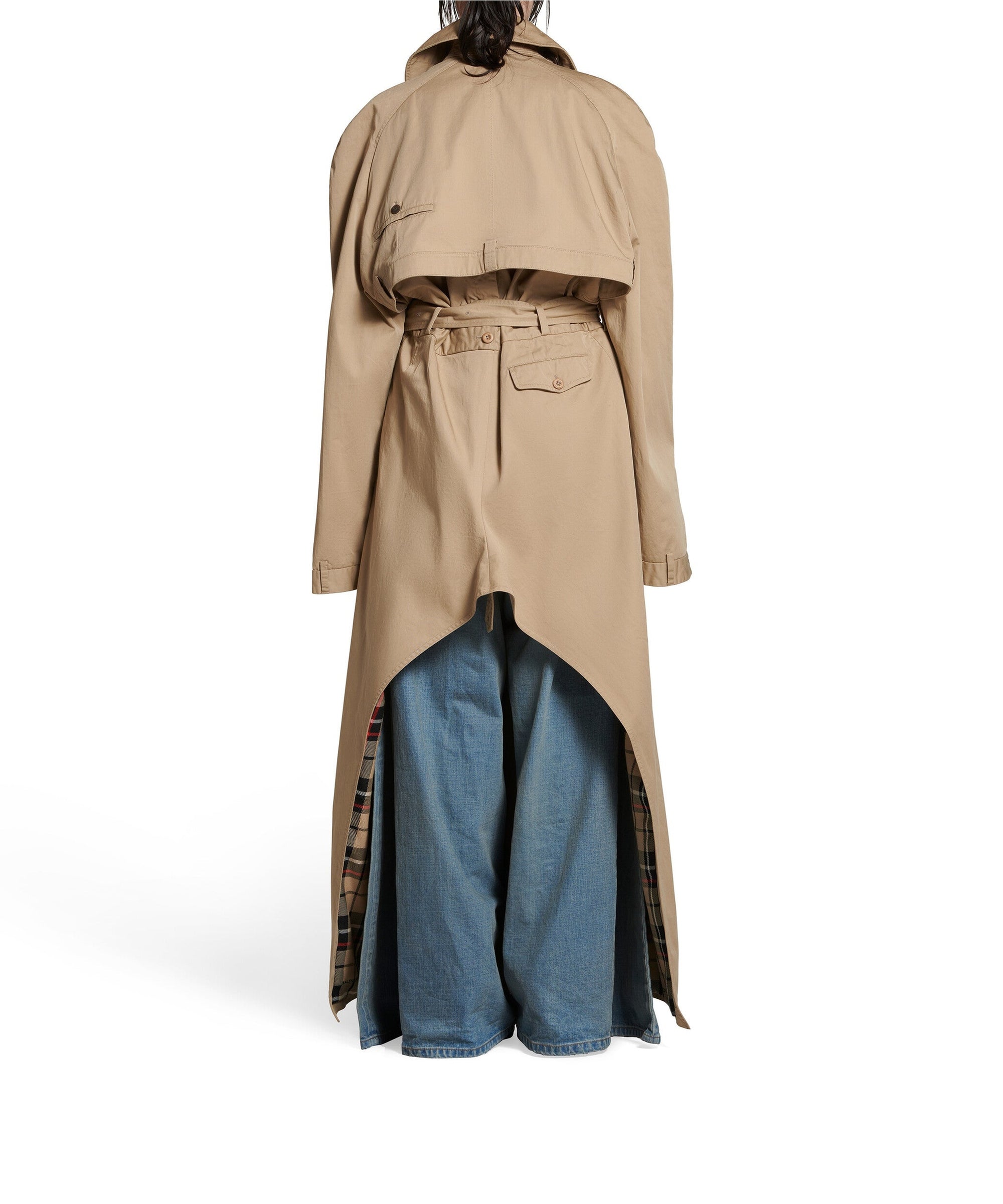 Maxi Deconstructed Trench Coat - Desert Beige