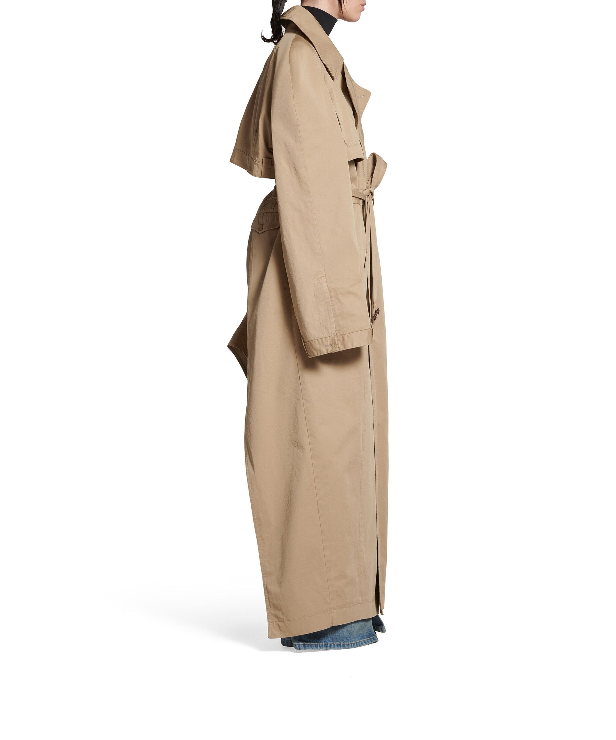 Maxi Deconstructed Trench Coat - Desert Beige