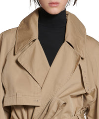 Maxi Deconstructed Trench Coat - Desert Beige