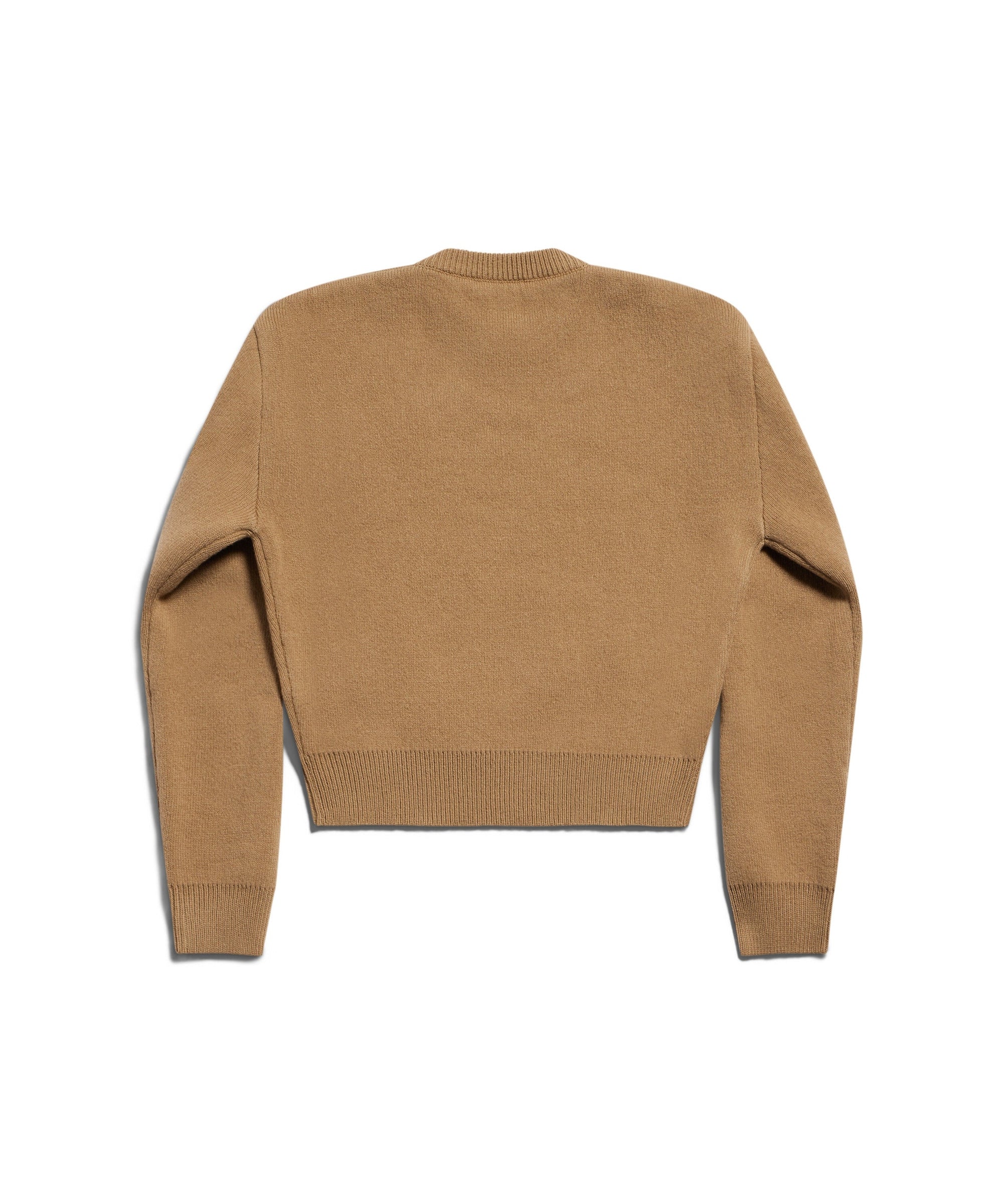 Cropped Sweater - Dark Beige
