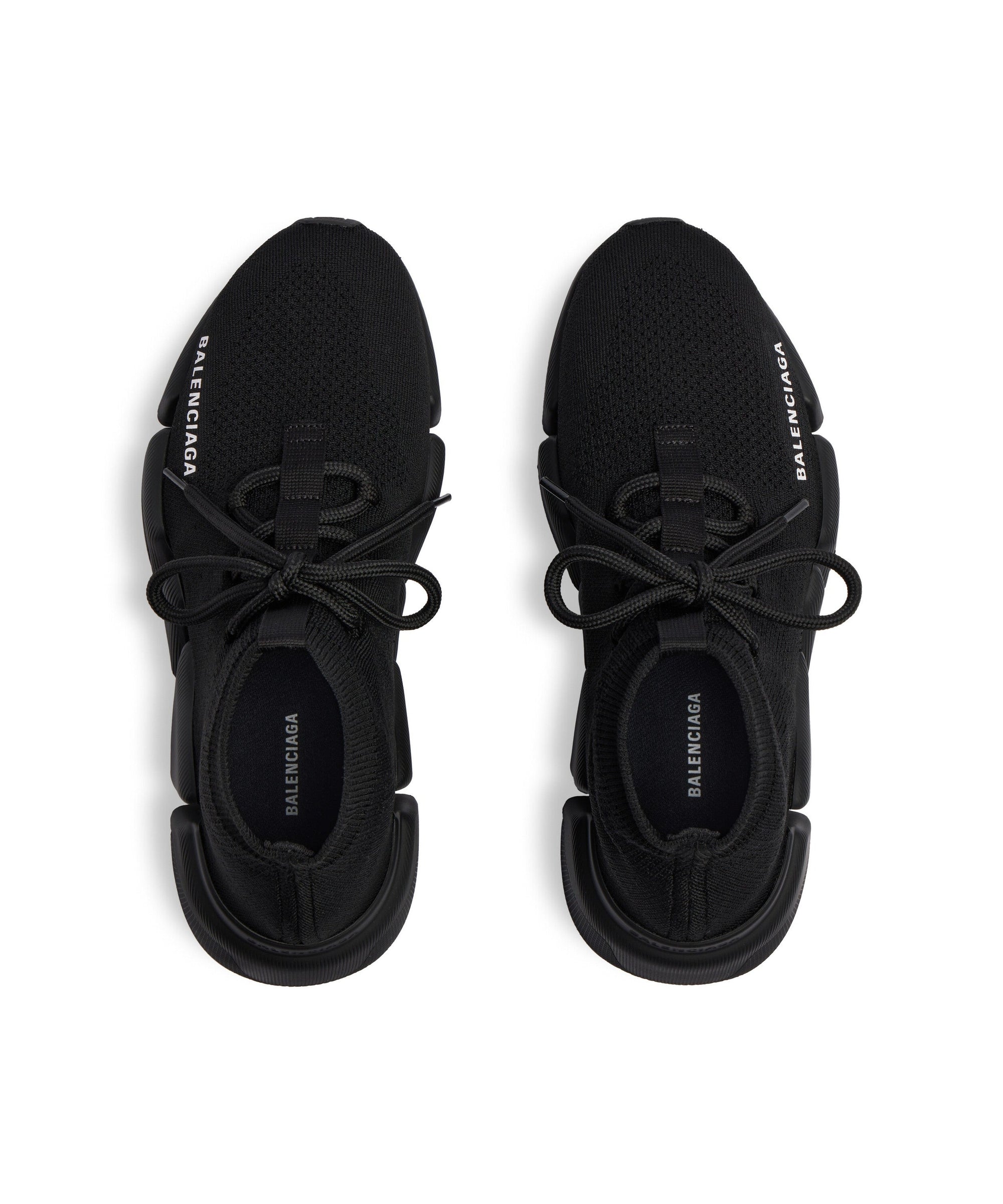 Speed 2. Lace Up Recycled Knit Sneakers - Black