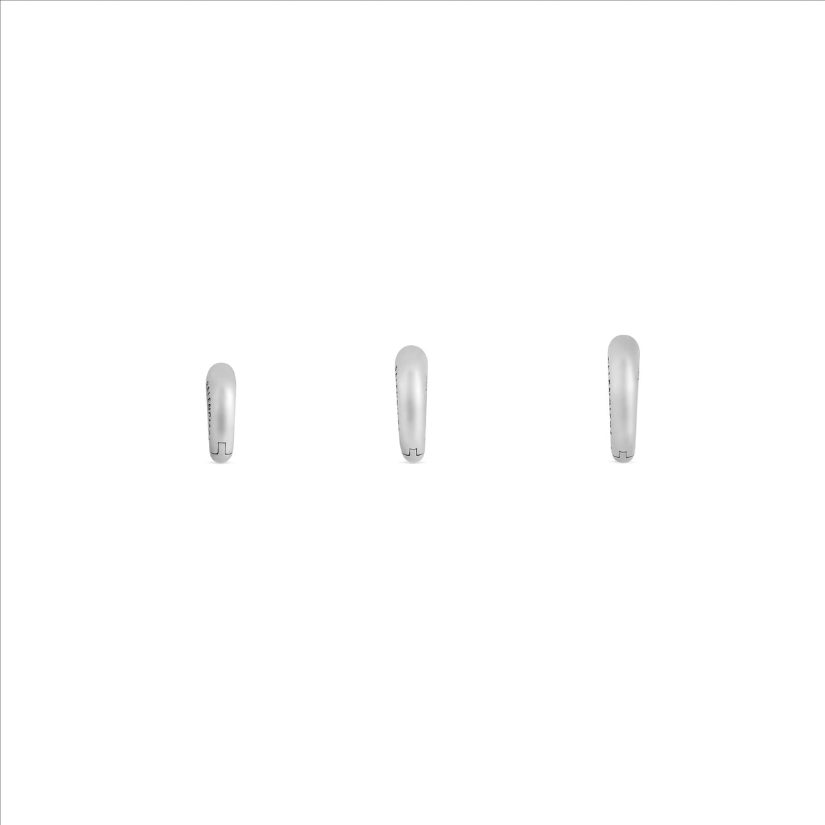 Sharp Earrings Set - Silver