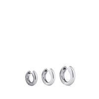 Sharp Earrings Set - Silver