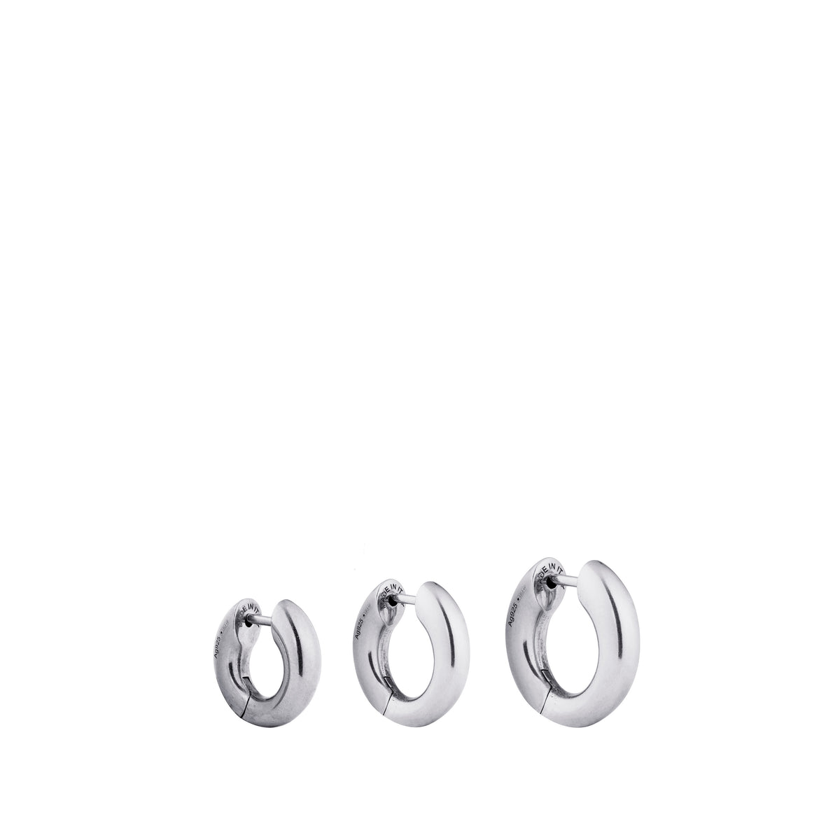 Sharp Earrings Set - Silver
