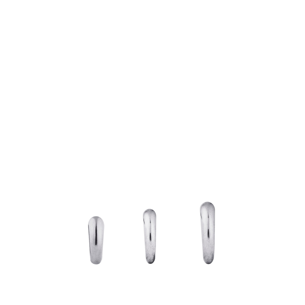 Sharp Earrings Set - Silver