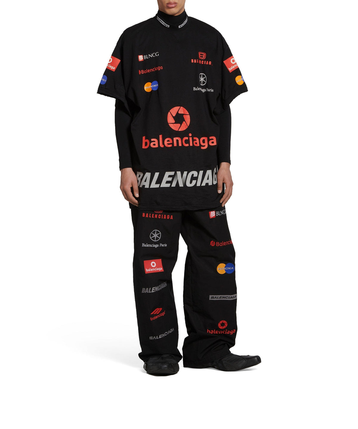 Top League T-Shirt Oversized - Black