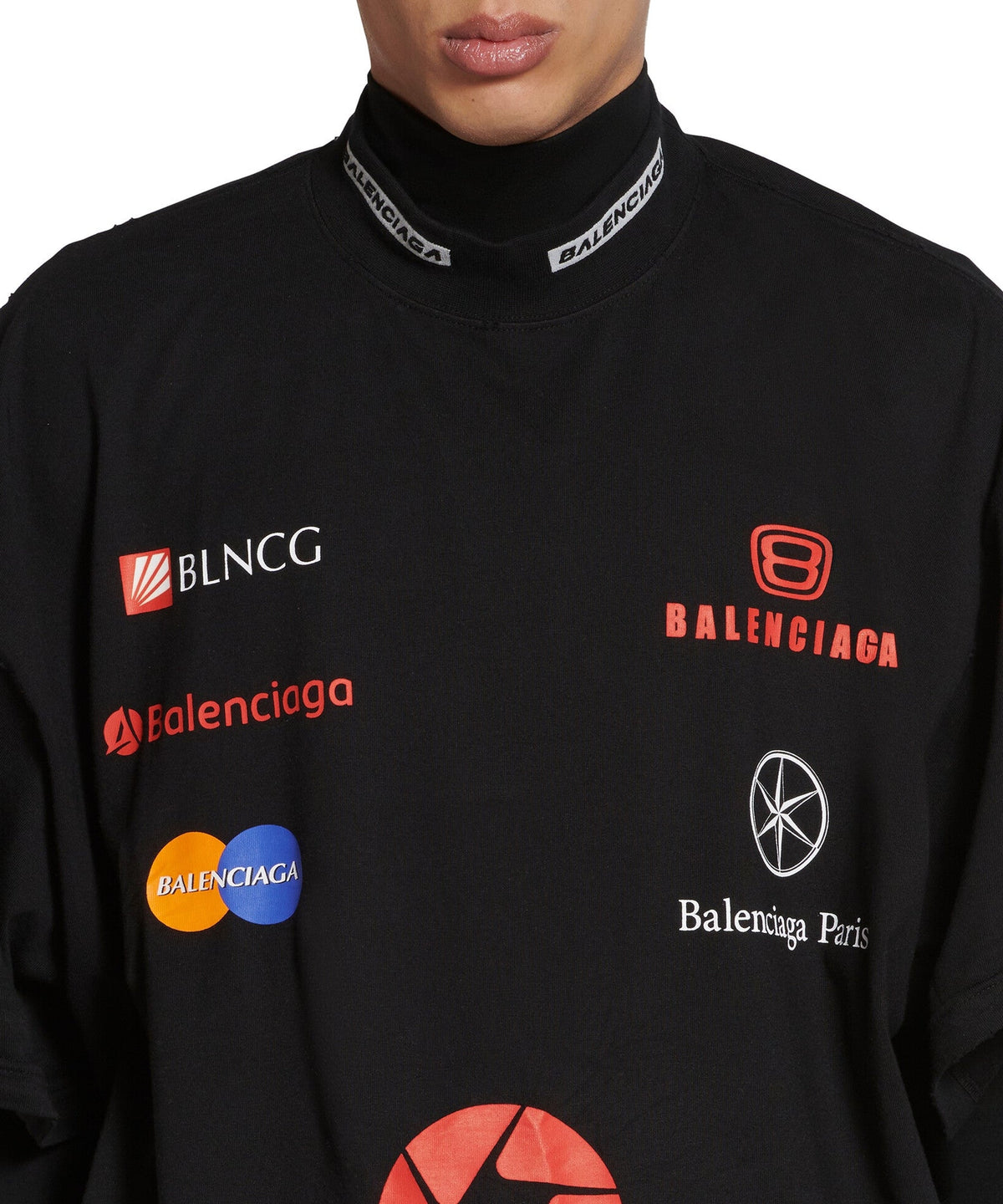 Top League T-Shirt Oversized - Black
