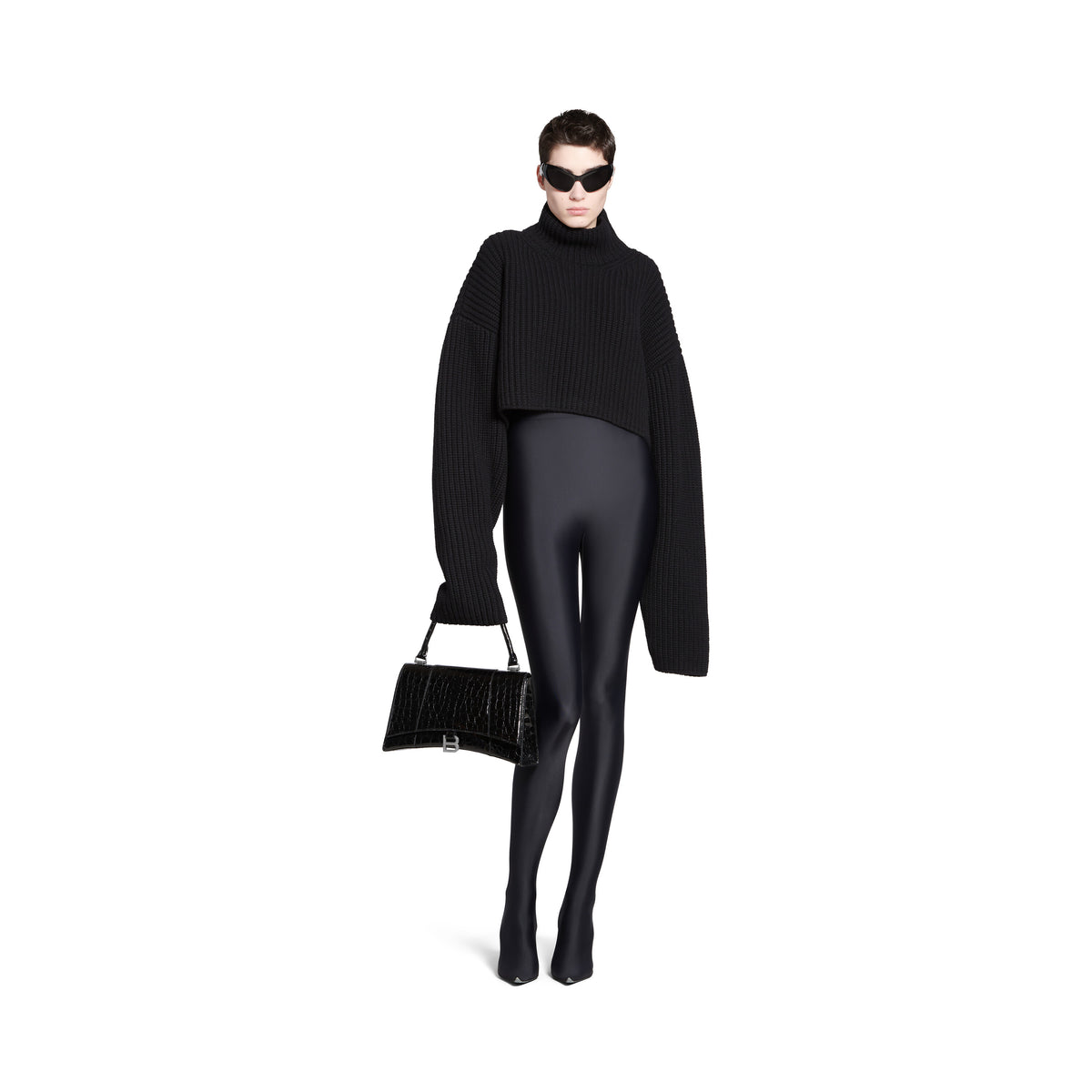 Cropped Sweater - Black