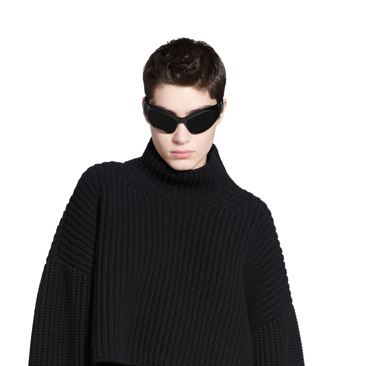 Cropped Sweater - Black