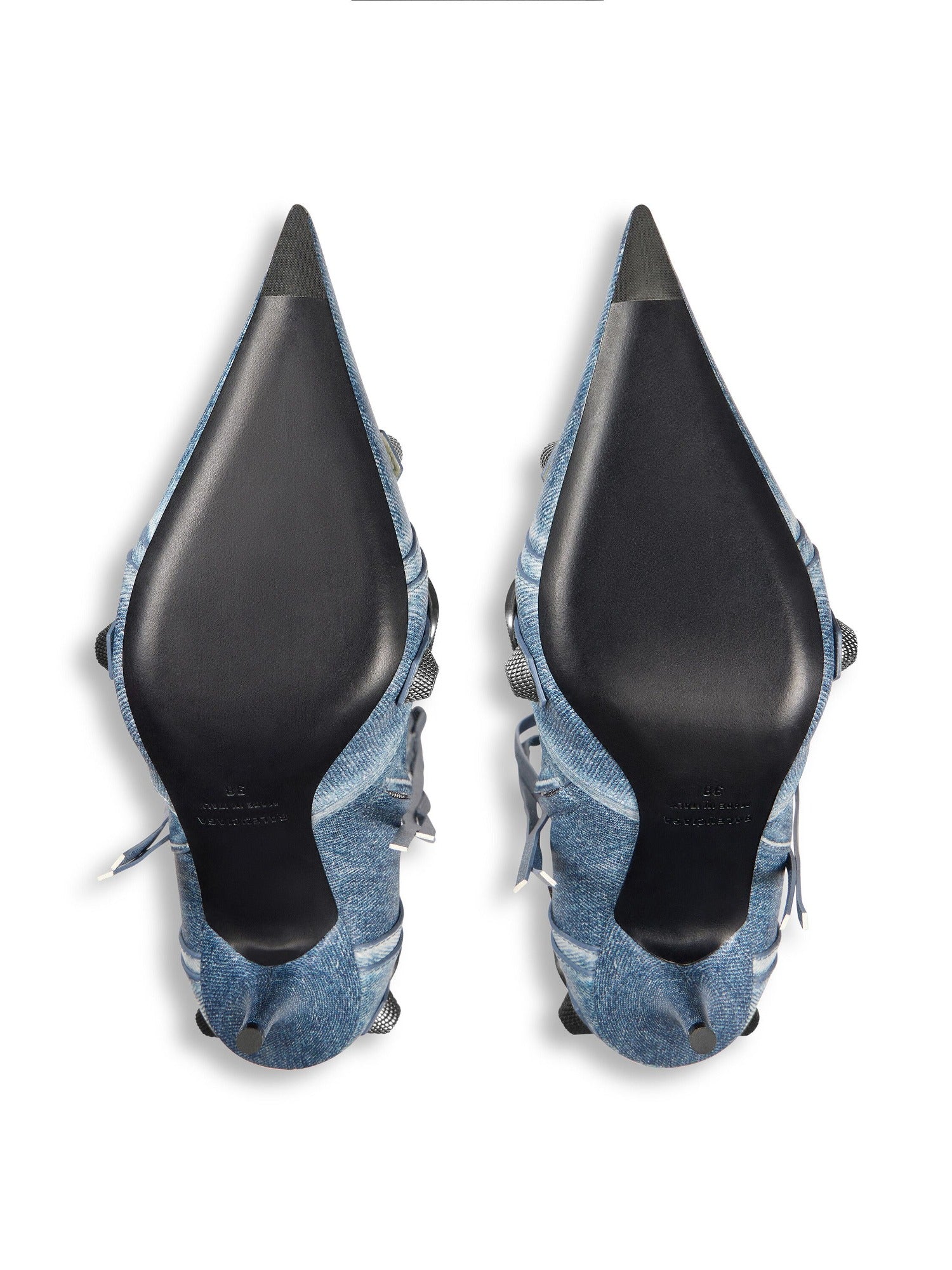 Cagole Denim Print blue 90mm Boots - Blue