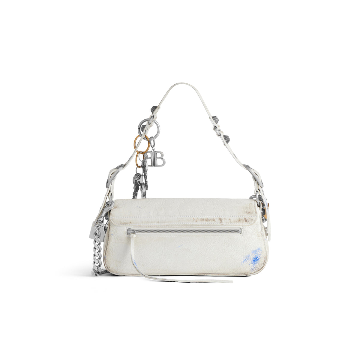 Le Cagole Sling Bag Small With Charms - Optic White