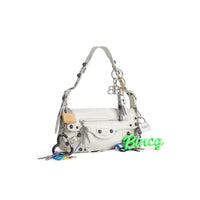 Le Cagole Sling Bag Small With Charms - Optic White