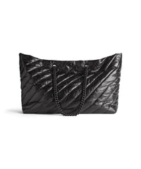 Crush Large Carry All Tote Bag Quilted - Black