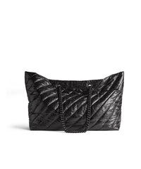 Crush Large Carry All Tote Bag Quilted - Black