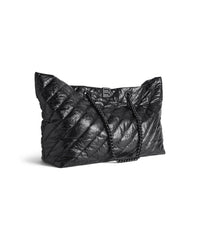 Crush Large Carry All Tote Bag Quilted - Black