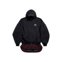 Unity Sports Icon Layered Hoodie Oversized - Black & White