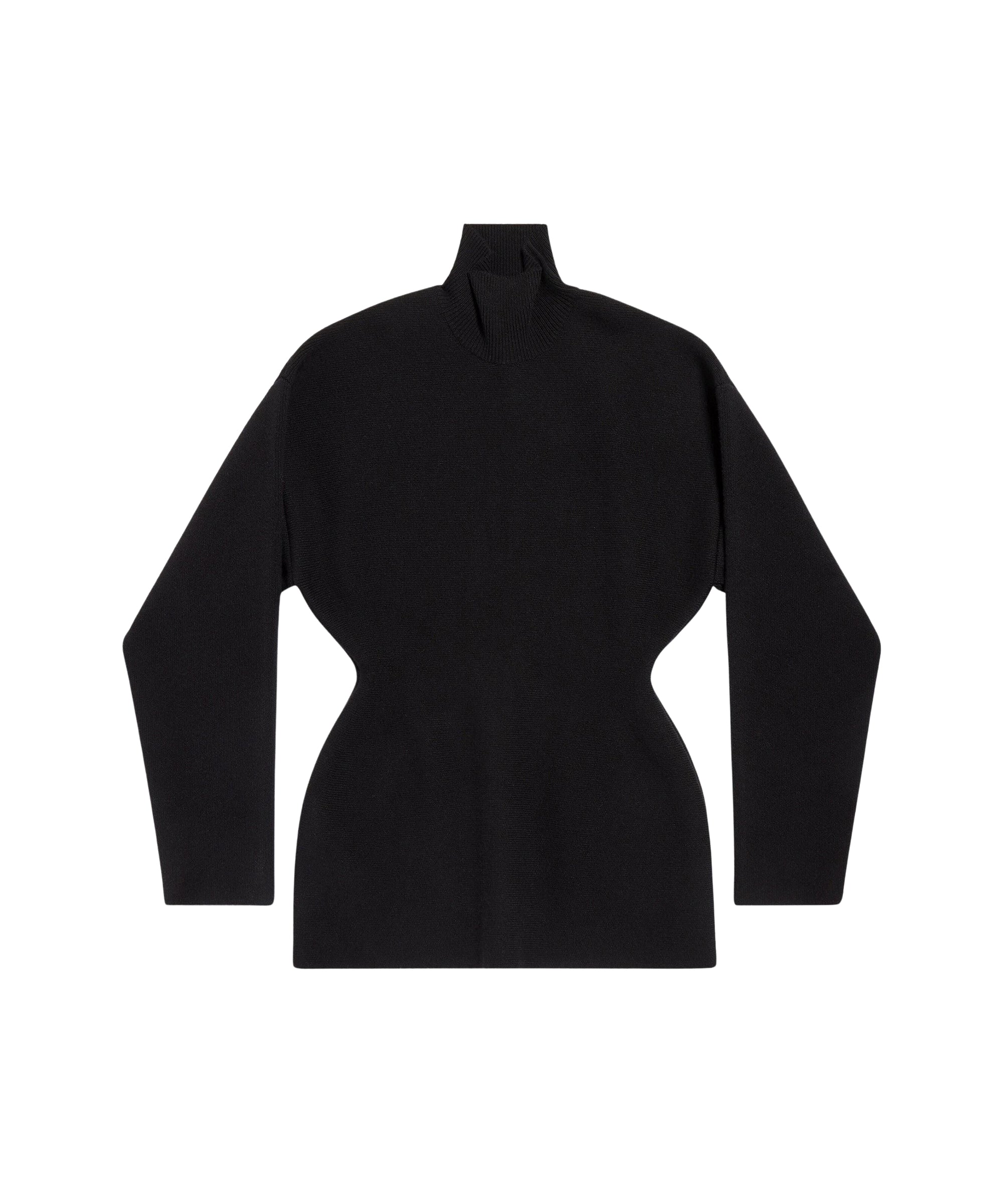 Hourglass Turtleneck Sweater - Black